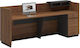Pakketo Oscar Professional Office Reception Desk L180xW65xH76cm with Cabinet