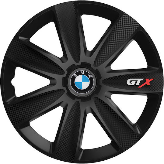 Колелни капаци за колела Versaco Gtx Carbon Black 14" с лого на Bmw, 4 броя