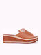Damenplattformen Tabac Braun