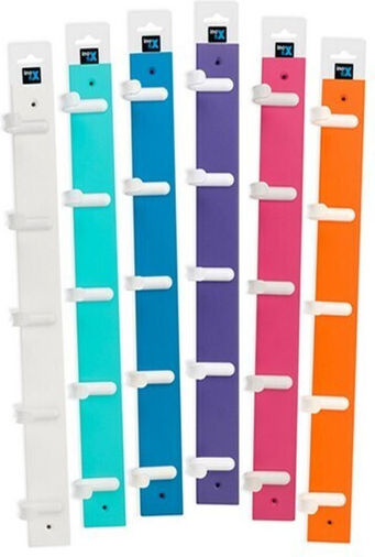 Inofix Wooden Kids Wall Mounted Hanger with Hooks 3707 Blue 6x48.8x5.2cm