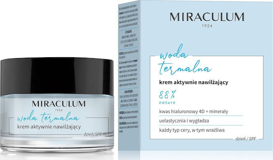 Miraculum Терамал Вода Активен Крем за Лице Дневен С SPF15 за Хидратация Против Стареене и Възстановяване с Хиалуронова киселина 50ml
