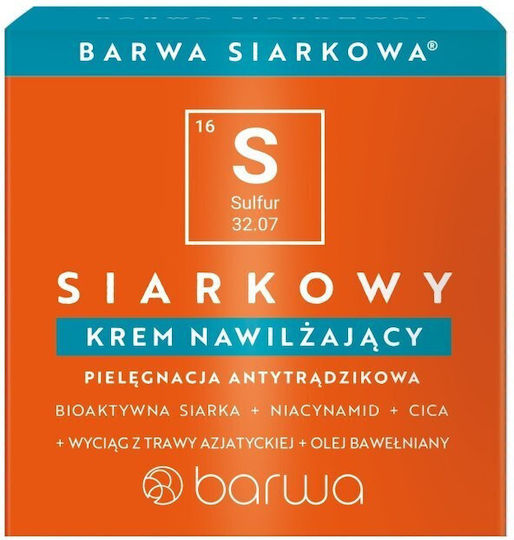 Barwa Sulfur Κρέμα Προσώπου για Ενυδάτωση & Ανάπλαση με Νιασιναμίδη 50ml