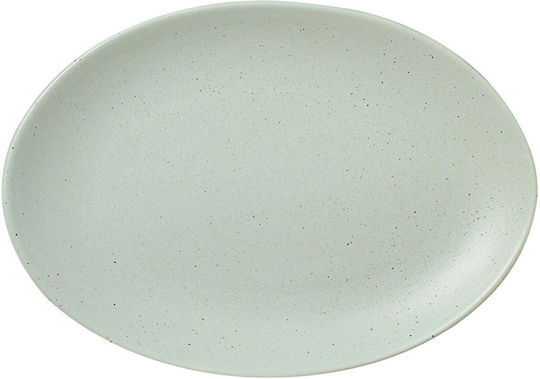 Dot Serving Platter Oval made of Porcelain Gray 36cm