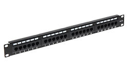 Delta Panou Patch pentru Rack 1U 19" 24 Porturi Negru