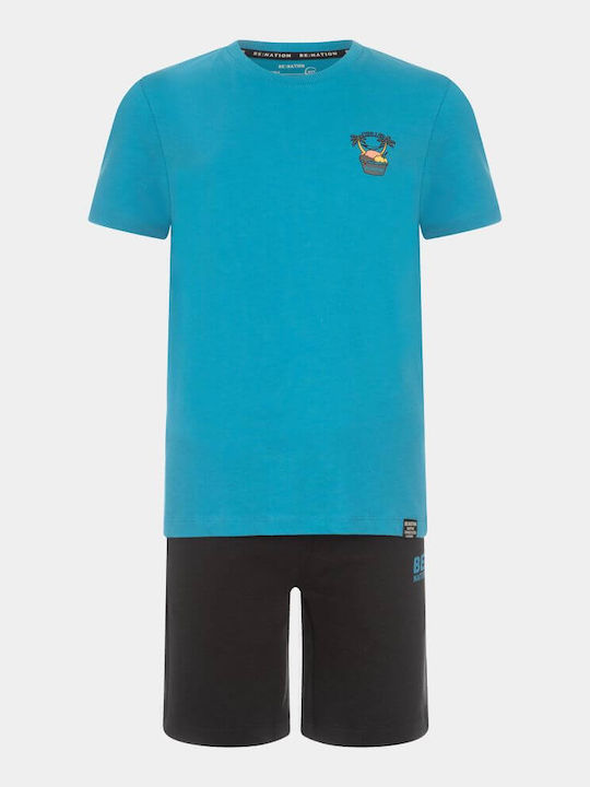 Be:Nation Kinderbekleidungsset mit Shorts Petrol 2 Stück