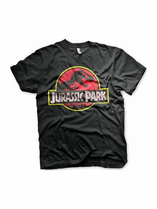 Jurassic Park Distressed Logo Black T-shirt