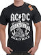 Rock Deal Acdc Hells Bells T-shirt Μαύρο Βαμβακερό
