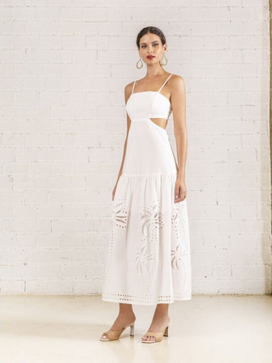 Moutaki Midi Φόρεμα Λευκό