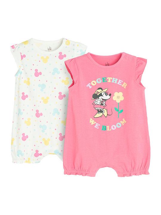 Cool Club Minnie Mouse Set Babystrampler Kurzärmelig Weiß 2Stück