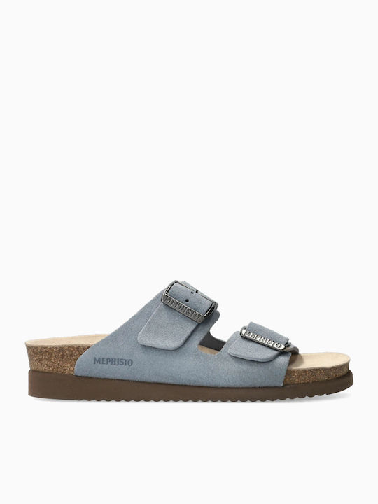 Mephisto Sandale Casual Damă Culoare Albastru de Piele Anatomici