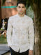 Long-sleeved Linen Shirt Beige