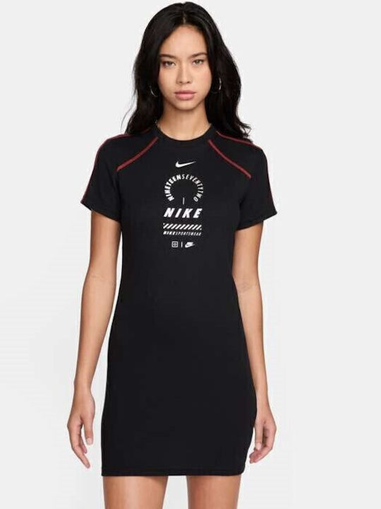 Nike Sportliches Sommer Mini Damenkleid Kurzärm...