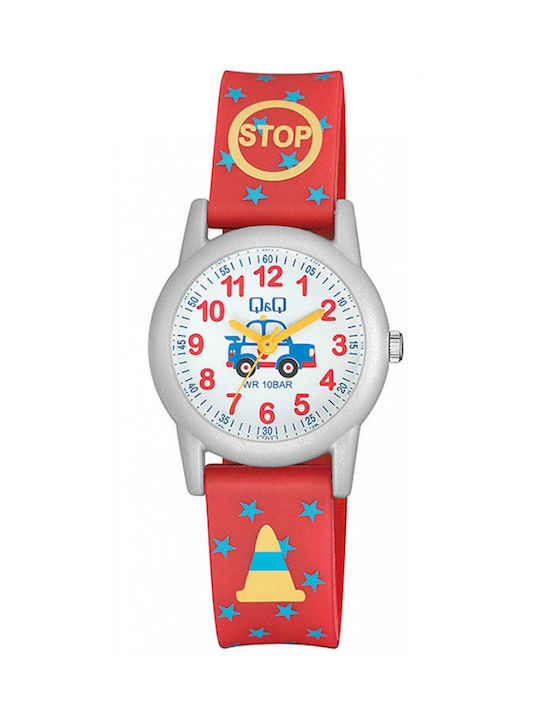 Q&Q Kids Watch with Rubber/Plastic Strap Red