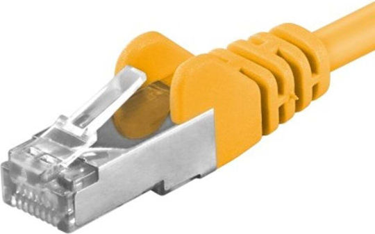 PremiumCord SF/UTP Cat.6a (Gigabit) Мрежов Кабел Ethernet 0.5м Жълт