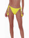 Solids Bikini Slip with Ties Yellow