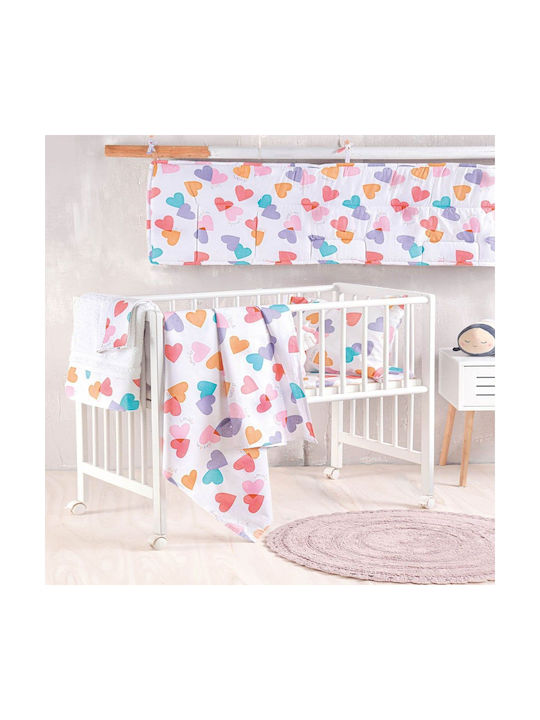 Rythmos Σετ Βρεφικά Σεντόνια Κούνιας Βαμβακερά Zoey Πολύχρωμα 120x120εκ. 3τμχ