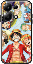 One Piece Back Cover Silicone / Tempered Glass Multicolour (Redmi Note 13 Pro 4G / Poco M6 Pro 4G)