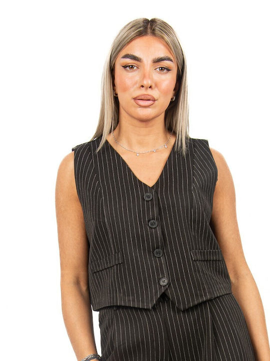 Striped Black Vest