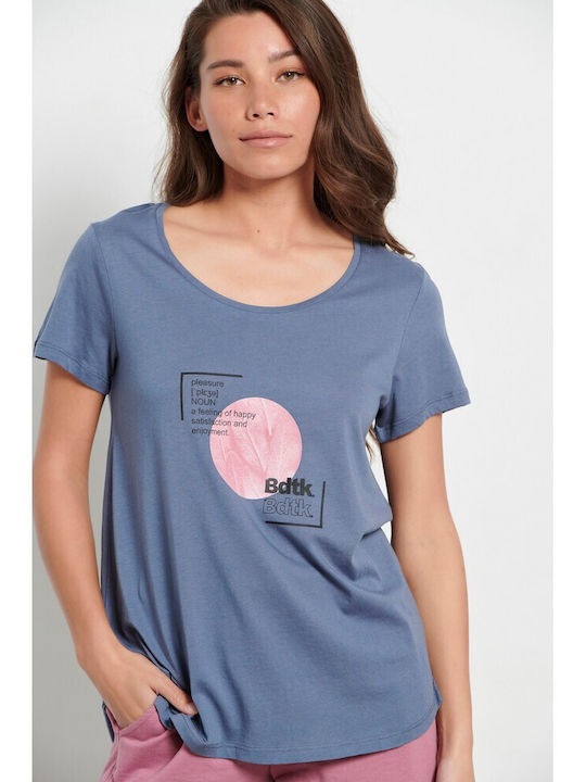 BodyTalk Damen Bluse Kurzärmelig Lila