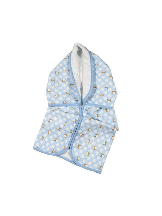 Das Home Blanket Nursery Swaddling Blankets Cotton Light Blue 80x90cm