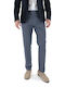 Trousers in Slim Fit White- Blue
