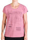 Northfinder Women's Athletic T-shirt with V Neckline Pink