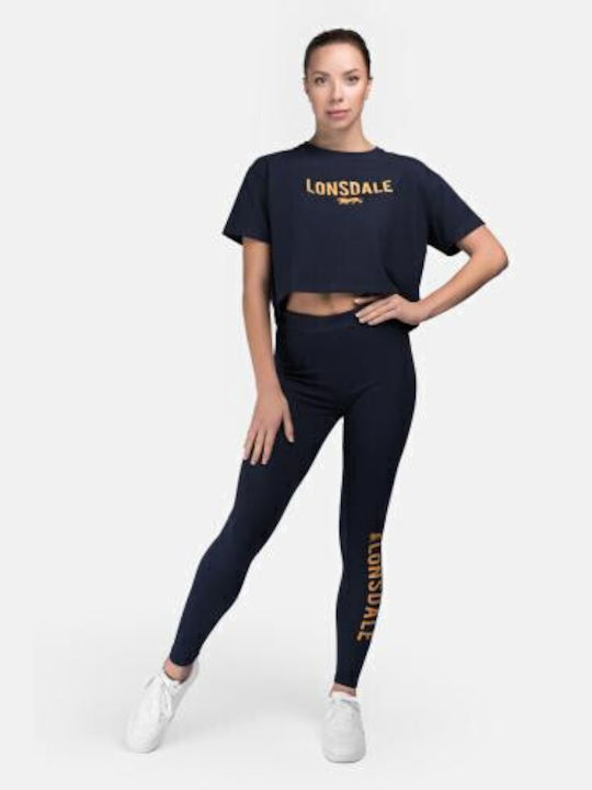 Дамски С Голям Размер Култури T-shirt Тъмносиня