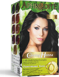 Aphrodite Βαφη Μαλλιων Henna No1 Μαυρο 50g