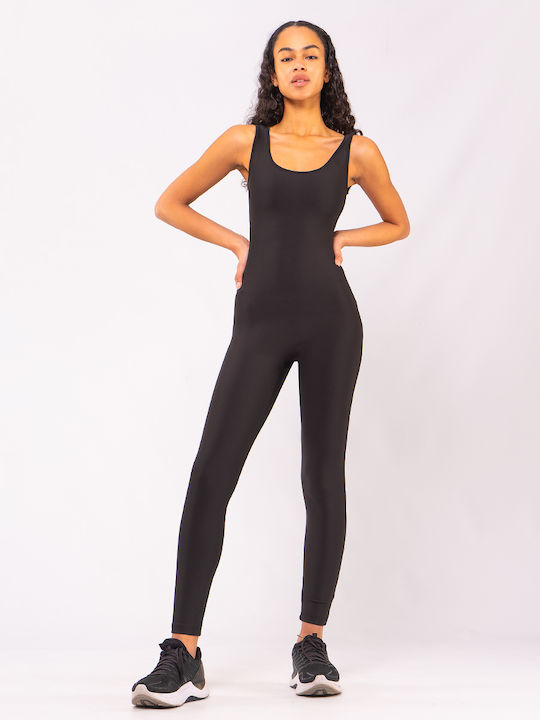 Women's Sleeveless One-piece Suit Black