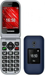 Telefunken S460 Single SIM Mobil cu Butone Mari (Meniu în limba engleză) Albastru