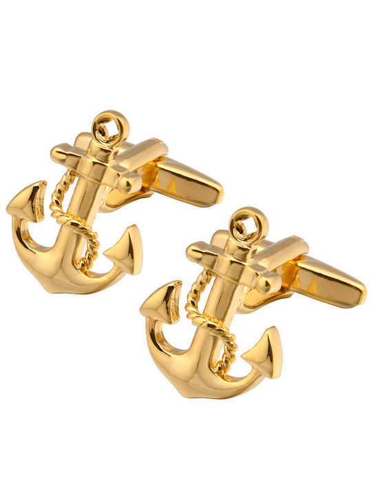 Gold Anchor Cufflinks