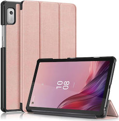 Husă inteligentă din piele cu 3 plieri pentru tabletă Lenovo Tab M9 Tb-310fu, roz auriu
