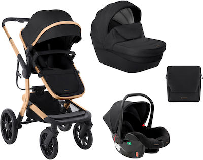 Kikka Boo Irene Verstellbar 3 in 1 Baby Kinderwagen Geeignet für Neugeborene Black 10.7kg