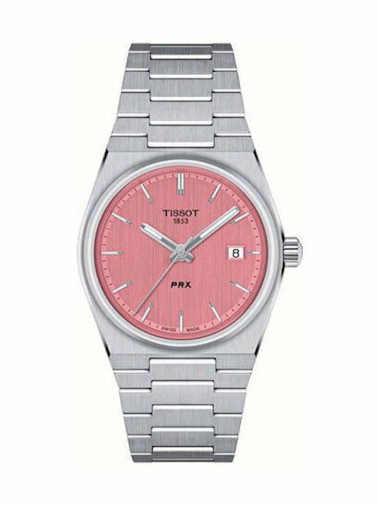 Tissot Γυναικείο Ρολόι 35mm Μπαταρίας με Ασημί ...