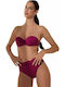 Strapless Bikini Top Μπορντό