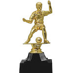 Fußballtrophäe Gold 18 cm Schwarzer Metallsockel Code Af-106