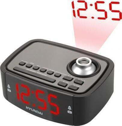 Hyundai Tabletop Digital Clock with Alarm & Radio Black RAC201PLLBR