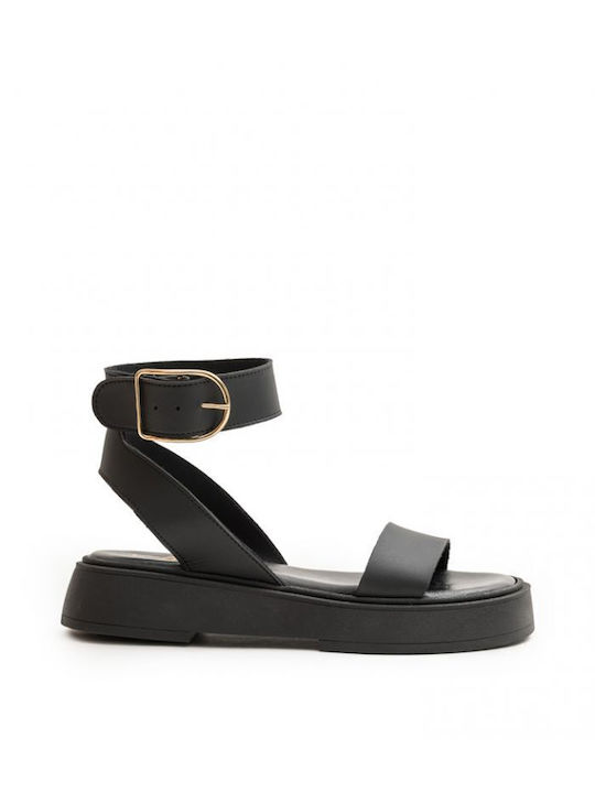 Basic Leather Sandals Black Leather Basic Leather Sandals Black Leather