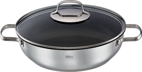 Rosle Elegance Proplex Pfanne aus Aluminium mit Deckel 28cm