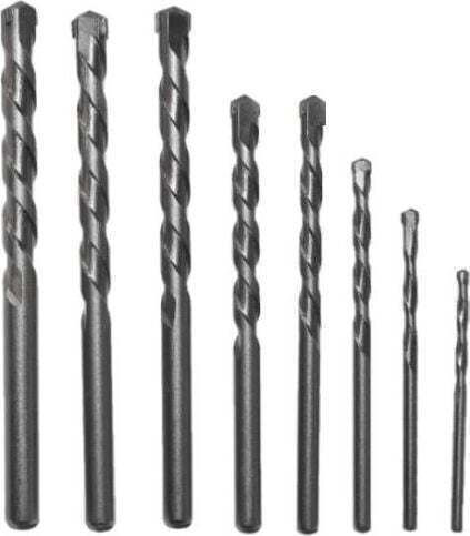 AWTools Set 8 Burghie cu Diamant Carbură cu Tija Cilindrică pentru Materiale de construcție