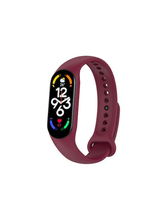 Λουράκι Σιλικόνης με Pin Μπορντό (Smart Band 7)