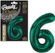 Balloon Foil Number Green