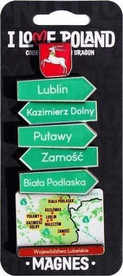 Pan Dragon I Love Poland Lubelskie Set of Magnets 1pcs