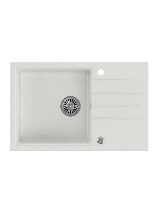 Steiner Drop-In Sink Synthetic Granite with Faucet W78xD50cm Granite White