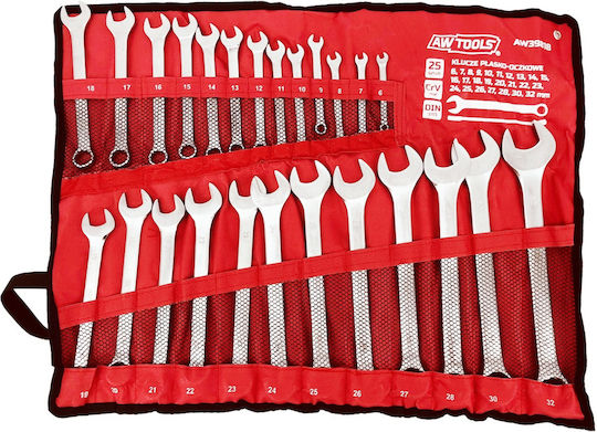 AWTools Σετ Γερμανοπολύγωνα με Mέγεθος από 6mm έως 30mm 25τμχ