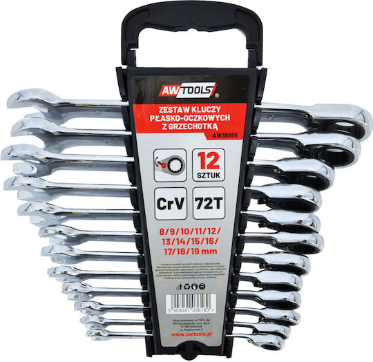 AWTools Set Germano-polygon cu Dimensiune de la 8mm până la 19mm 12buc