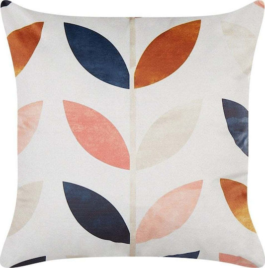 Beliani Sofa-Kissen aus Samt Weiß 45x45cm