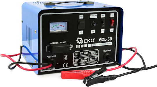 Geko GZL-50 Car Truck Motorcycle Battery Charger 12/24V