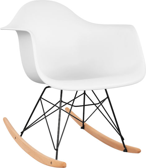 Πολυθρόνα 61x71x64cm Λευκό & Μαύρο