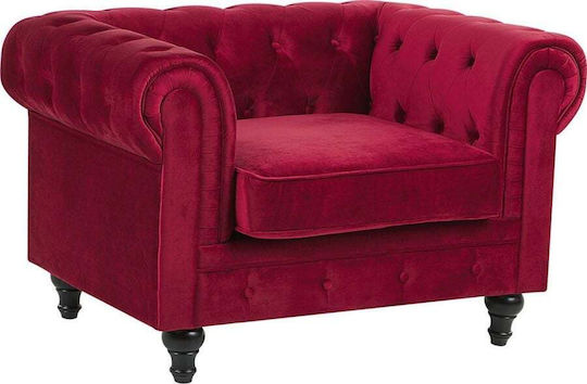 Sessel Samt Rot 110x75x70cm